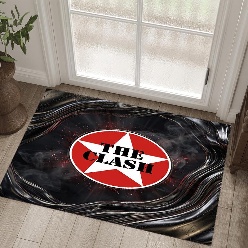 The Clash Design Crystal Velvet Carpet Cozy Non?Slip Printed Rug For Bedroom Living Room Entrance