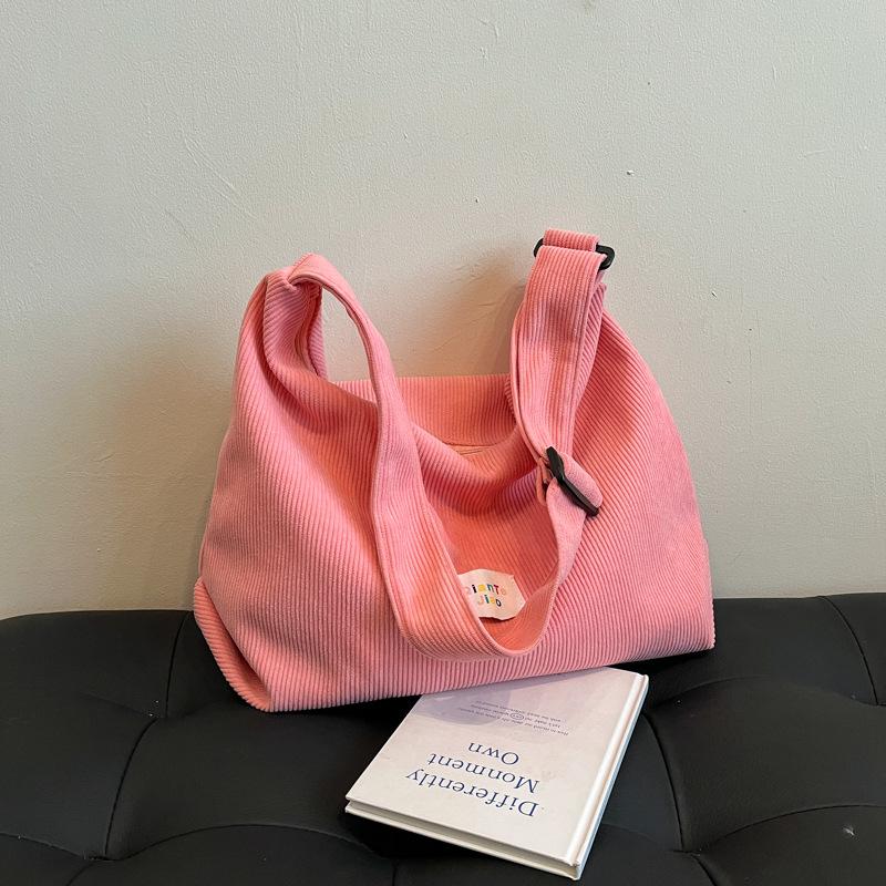 Women's bag Crossbody bag Corduroy tote bag New shoulder bag Korean version Fashion simple large capacity casual shoulder bag