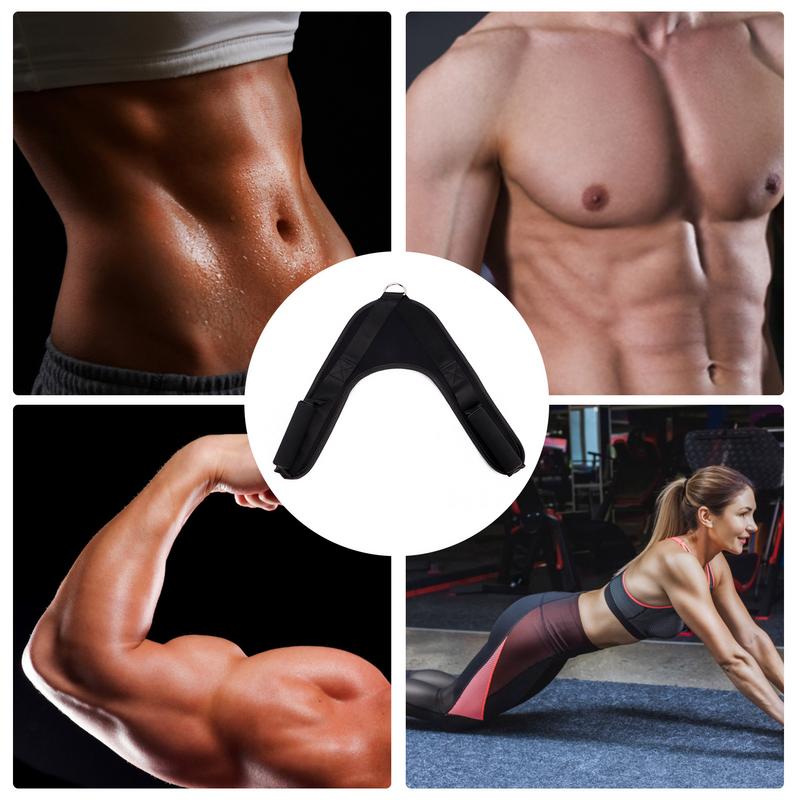 Fitness Abdominal CrunchStraps V-Shaped Drag Handle Exercise Pulling Harness Shoulder Strap Belt For Gym Fitness Equipment