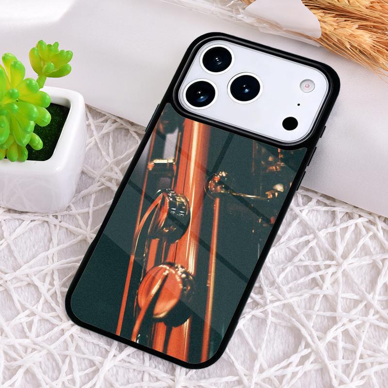 

Ударопрочный чехол для телефона с изображением саксофона для iPhone 17 Air 16e 15 11 12 14 13 Pro Max Защитная крышка Coque iPhone 13 Pro Max