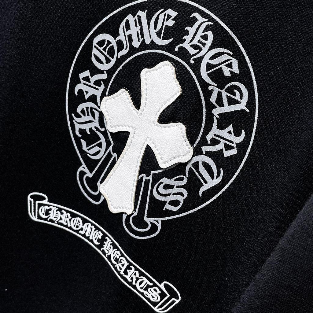 8923 CHROME HEARTS 2026 Summer New High Quality Cotton Round Neck Loose Large Size Men's and Women's T-shirt Couple T-shirt