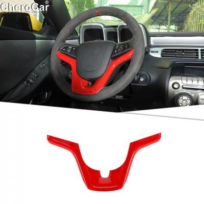 Rote Innenraum-Lenkrad-Dekorabdeckung Zierrahmen für 2012-15 Chevrolet Camaro