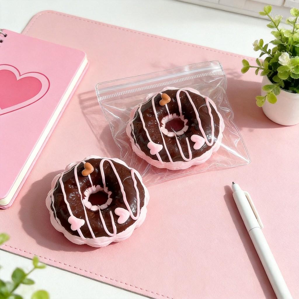 Silicone Stress Relief Toy With Berry Sweet Donuts For Kids And Adults