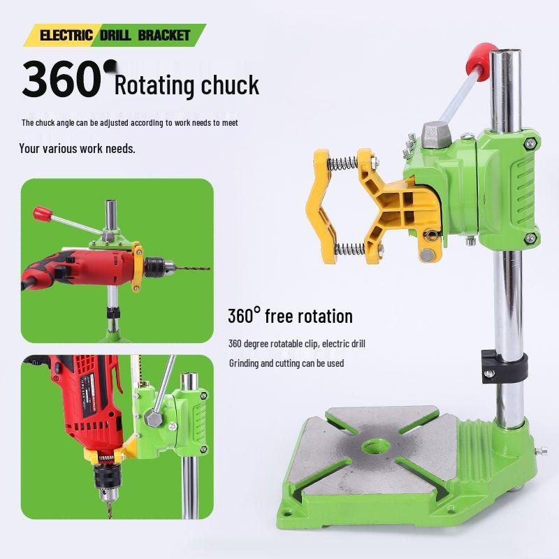 Multifunctional Electric Drill Stand: Convert Hand Drill To Bench Drill with Universal Micro Bench and Household Flat Pliers