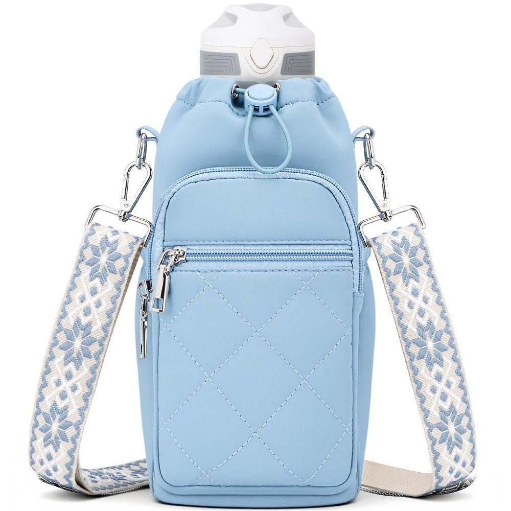 Large Capacity Water Bottle Holder RFID Blocking Mobile Phone Bag New Sling Purses  Gym Accessories