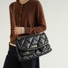 Xiaoxiang Layer Cowhide Grid High-end Chain Bag Women's Doubles Pocket Large Capacity Versatile Single Shoulder Tote