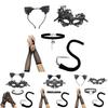 Kostuum Accessoire Kattenoren Masker Met Kantontwerp Voor Halloweenfeest En Cosplay Evenementen