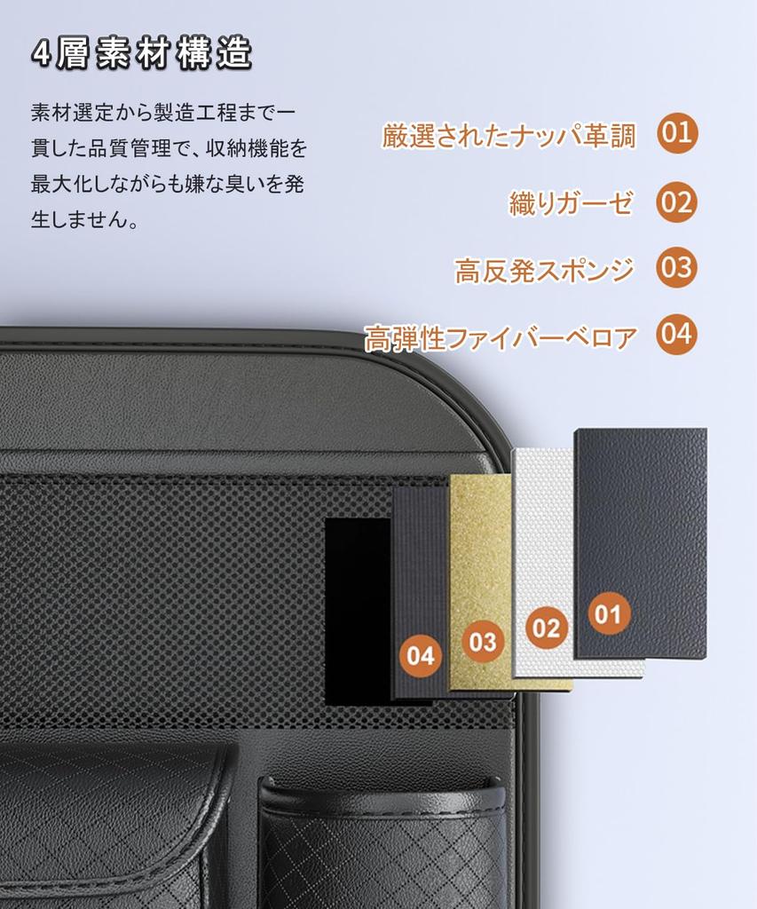 BTtime Car Seat Back Car Storage Car Storage Car with Folding Car Tissue Case Large Small Item Stain Easy for Rear Seats Pocket, Pocket, Bag,