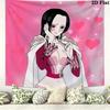 One Piece Boa Hancock Wall Tapestry Aesthetic Wall Hanging Printed Fabric Blanket Decorative Tapestries For Bedroom Living Room Home Decor