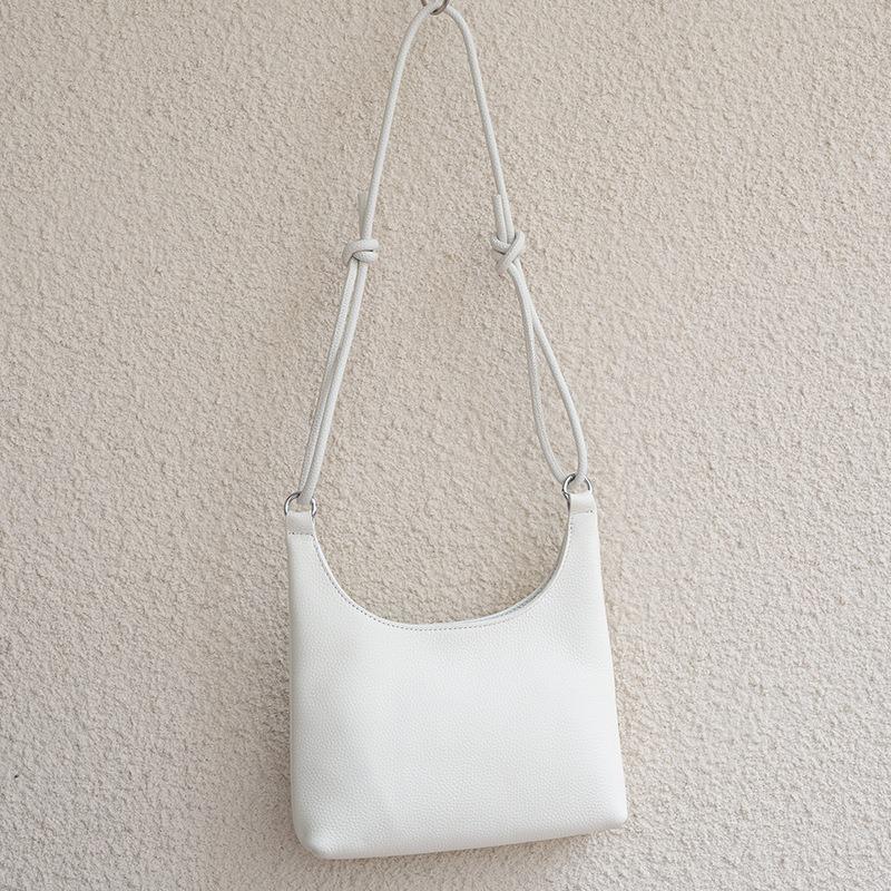 The First Layer of Cowhide Bag, Messenger Bag Women's New Leather Women's Bag, Shoulder Bag, Niche Design Commuter Bag Women