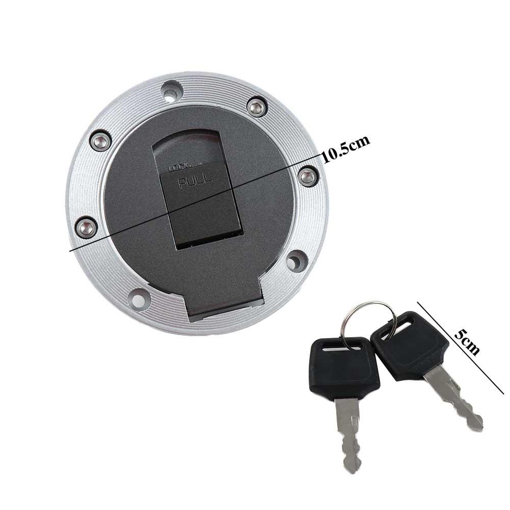 XJR400 Stainless Steel Motorbike Oil Tank Cap With 2 Keys Fuel Cap Motorcycle Gas Tank Cover