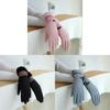 Snowflake Flannel Warm Gloves For Women With Touchscreen Functionality For Commuting