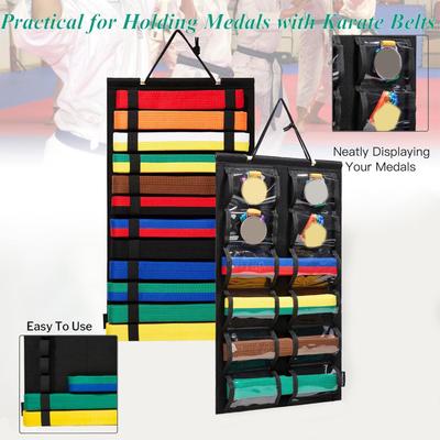 Taekwondo Belt Display Mounting Jiu Jitsu Display Rack Wall Mounted Belt Hanger Arts Belts Organizer Taekwondo Felt Holder