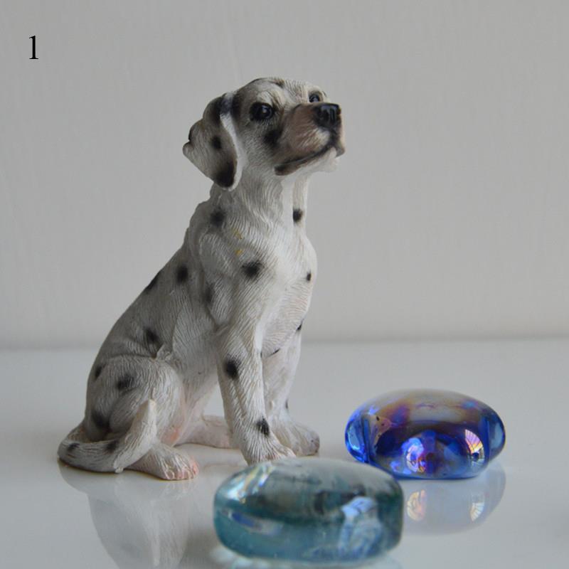 Mini Cute Vivid Dog Figurine Home Decor Simulation Mini Dog Model Miniature Dog Living Room Desktop Ornament Bonsai Decoration