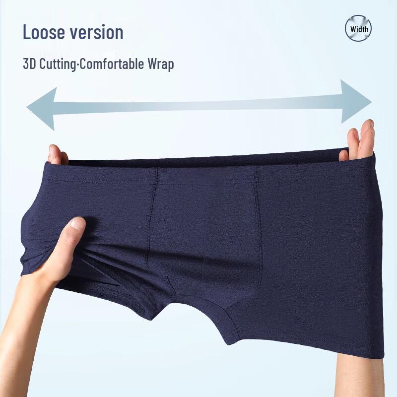 Men's Mid-High Waist Cotton Boxer Briefs 4-Pack