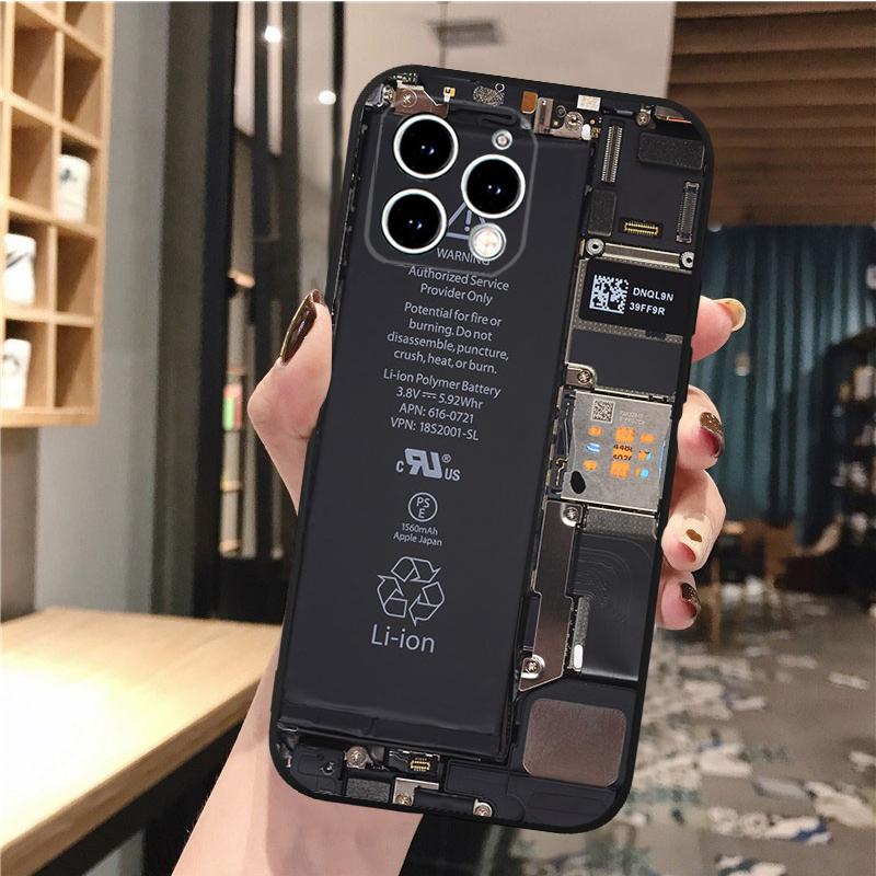 Husa de telefon pentru iphone 14 13 12 11 Pro Max XS XR X 12mini 14 Plus SE Baterie Placa de baza Placa de circuite Husa telefon mobil Funda