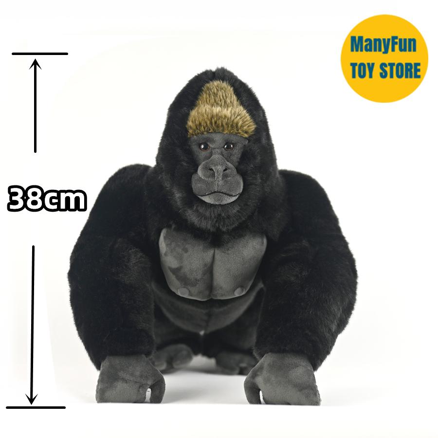 Albino Gorilla Hohe Treue Anime Niedlicher Affe Plüschtier Silberrücken Plüschtiere Lebensechte Tiere Simulation Stofftier Kawaii Spielzeug Geschenk
