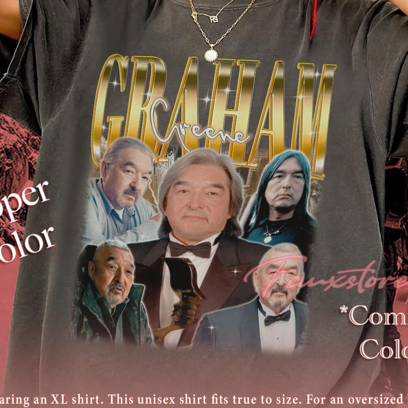 Graham Greene Portrait T-Shirt: 100% Cotton, US Cotton Trust Protocol, Oeko-Tex Certified M