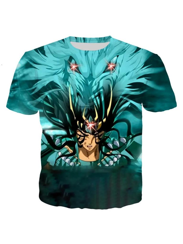 Summer New Harajuku Saint 3D Printed Street Fashion Casual Children's Clothing T-shirt Round Neck Short Sleeved Top