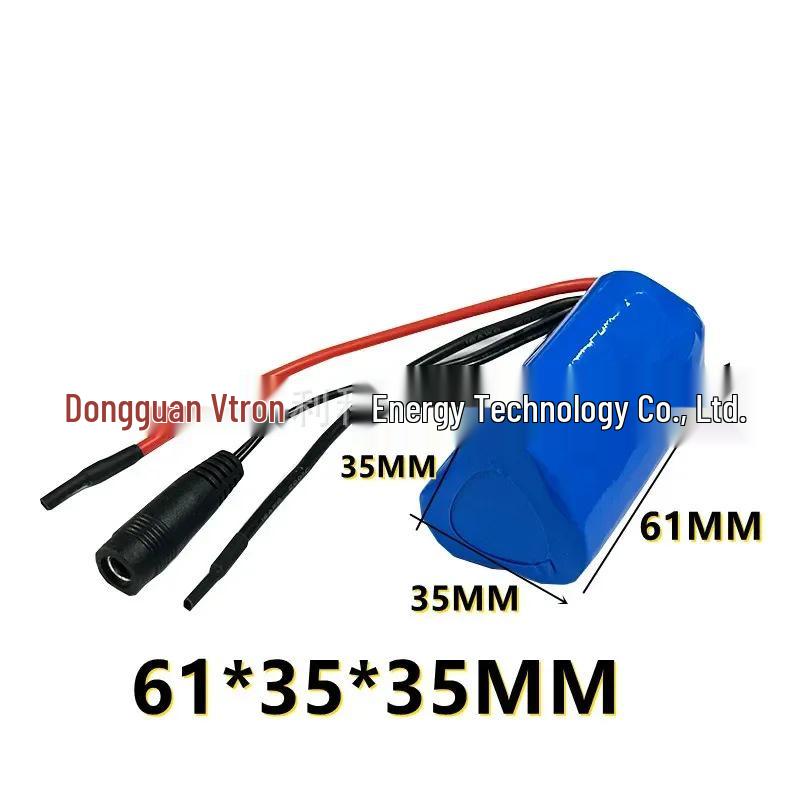 12V 9800mAh 3S1P 18650 Lithium Battery Pack for CCTV Cameras
