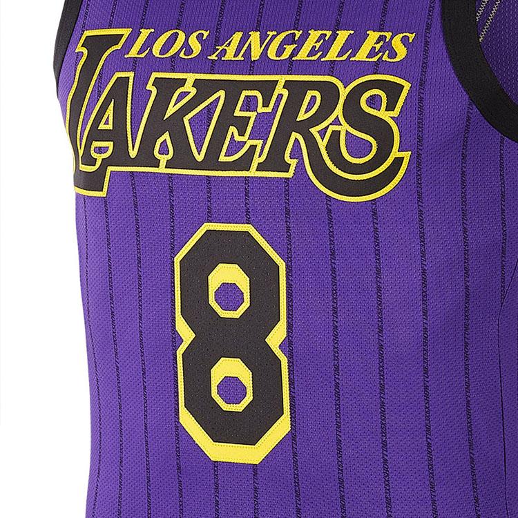 Nike NBA Los Angeles Lakers Jersey Number 8 Kobe Men Tops Purple AV3696-504