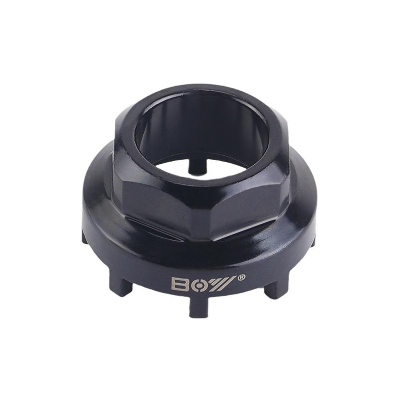 

8 Teeth Fitting Chainring Lockring Removal Sleeve Eight Notch Tool Bicycle Drive-side Bottom Bracket For Install E-Bike чорний
