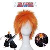 Bright Bleach Kurosaki Ichigo Wig Cosplay Hairpiece Adult Party Prop