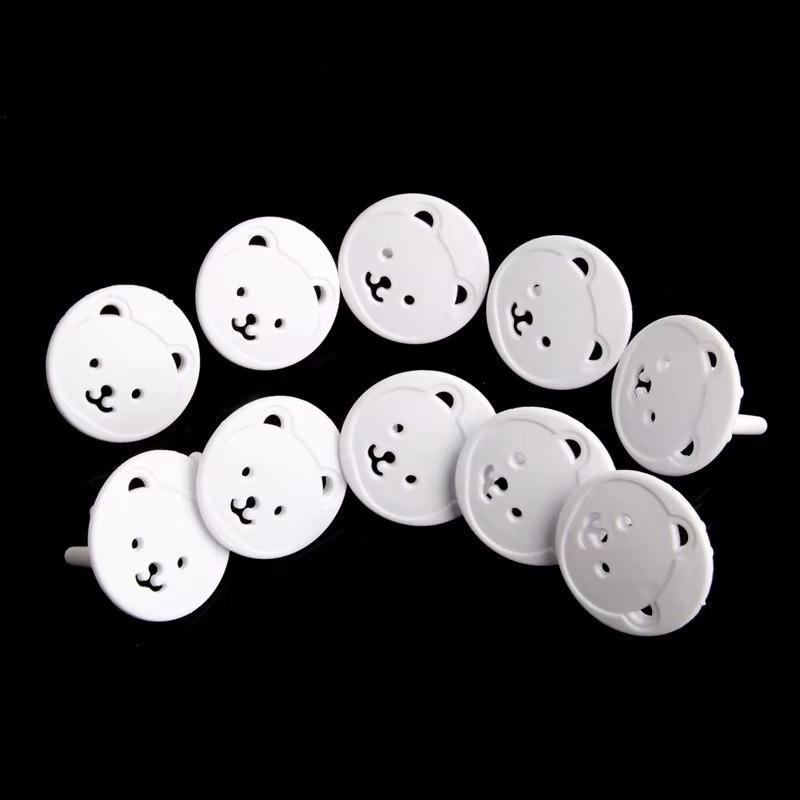 5/10Pcs Plugs Protector Cover Switch Covers Cute Bear Power Socket Cover Plugs Cover Child Safety Protector Proof Electric