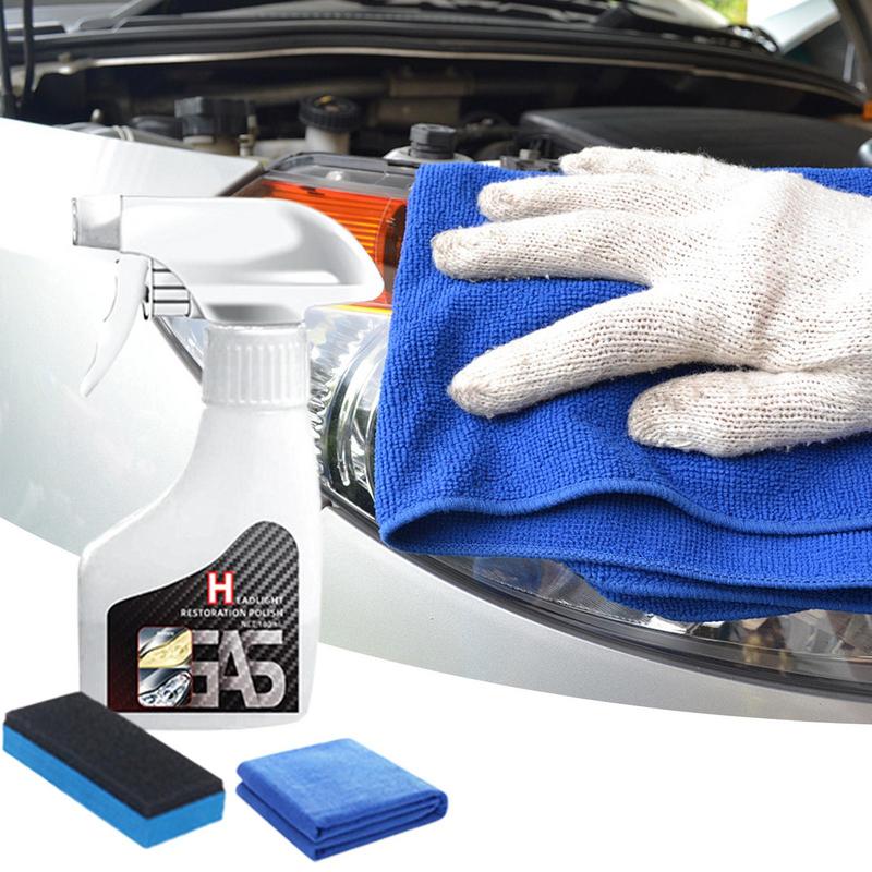 Headlight Restoration Headlight Lens Restorer Coating Spray Hydrophobic 180ml Polishing Anti-Fog Compound For Auto Detailing