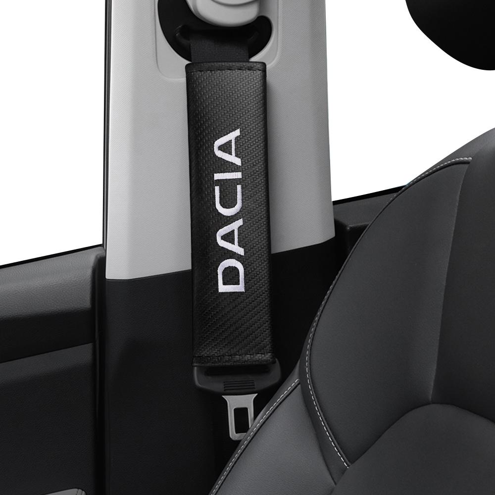 1/2Pcs Carbon Fiber Car Seat Belts Cover Shoulder Protector Cushion For Renault DACIA Koleos Duster Logan Twingo Clio Megane ZOEF