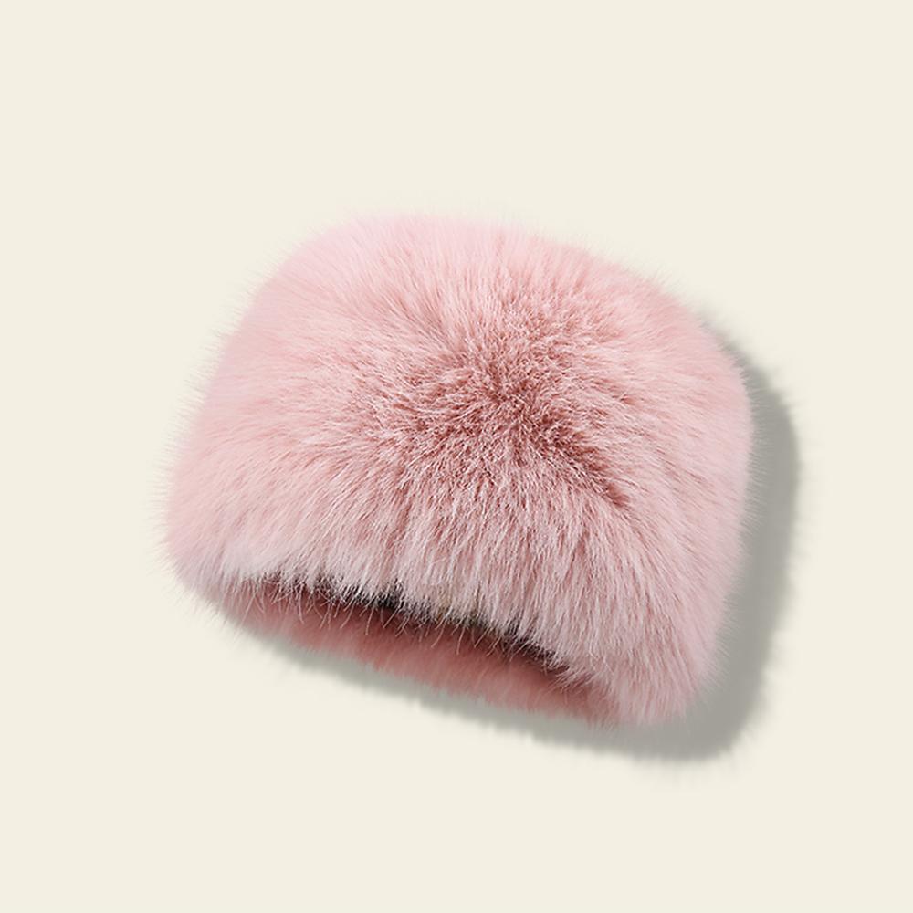 Warm and environmentally friendly fur hat for women, autumn and winter cold protection ear protection bucket hat