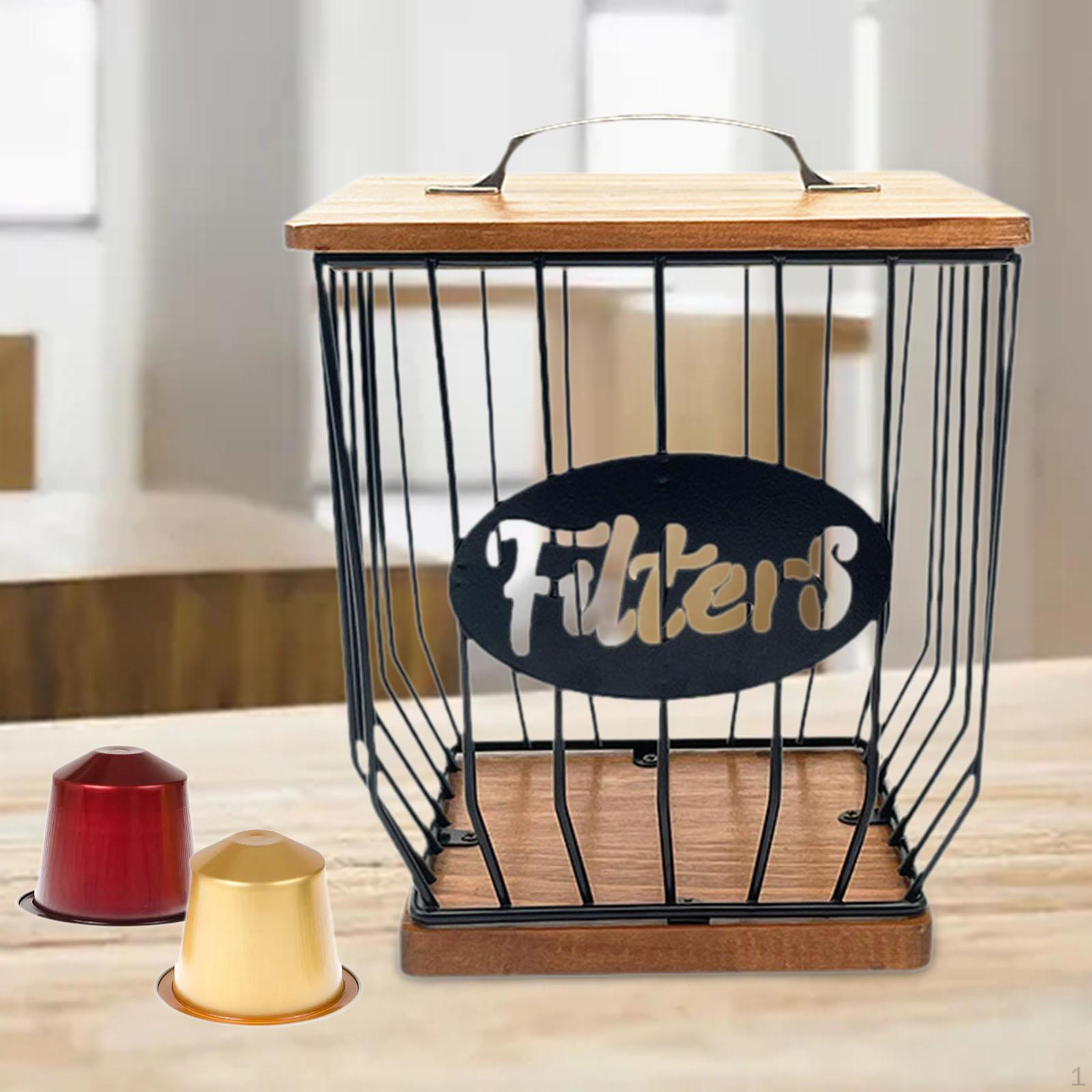 

Держатель для кофейных капсул, корзина для хранения капсул, органайзер, металлический контейнер, квадратный чёрный