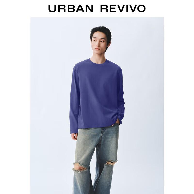 UR Men s Casual Street Style Letter Print Long Sleeve T-Shirt M