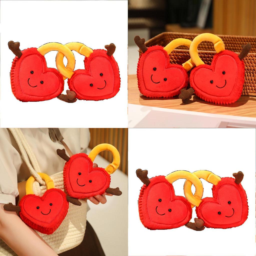 Heart Lock Plush Toy Couple Gift For Valentines Day Romantic Decor
