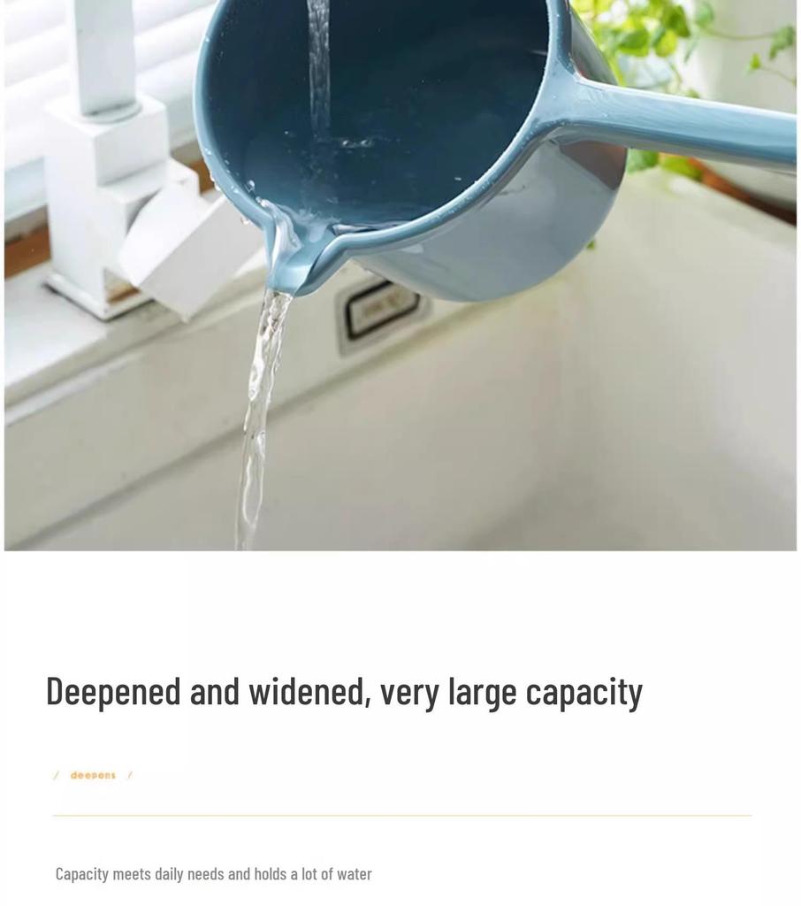 Long-Handled Plastic Water Ladle for Baby Bathing and Hair Washing