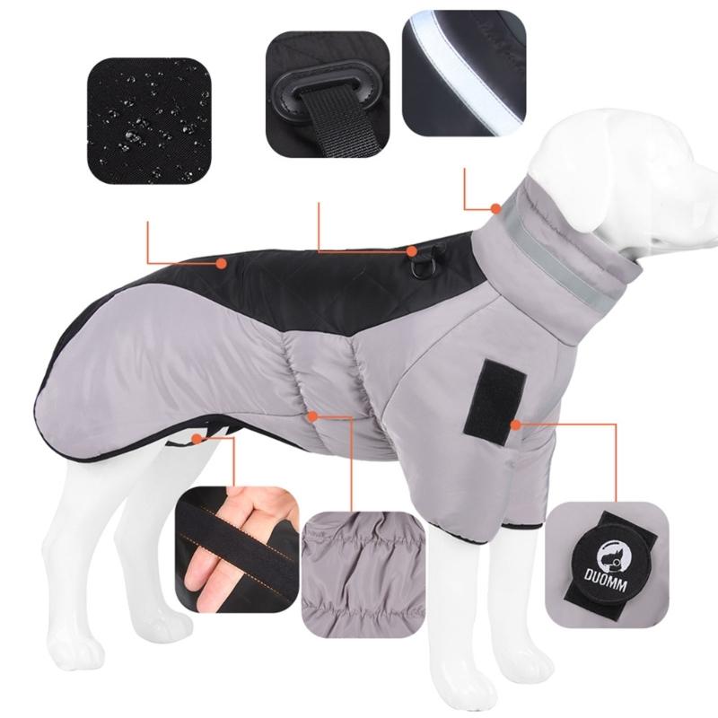 Dog Winter Coat Cosy Reflective Waterproof Dog Vest Warm Dog Clothes for Cold Weather for Medium and Large Dog