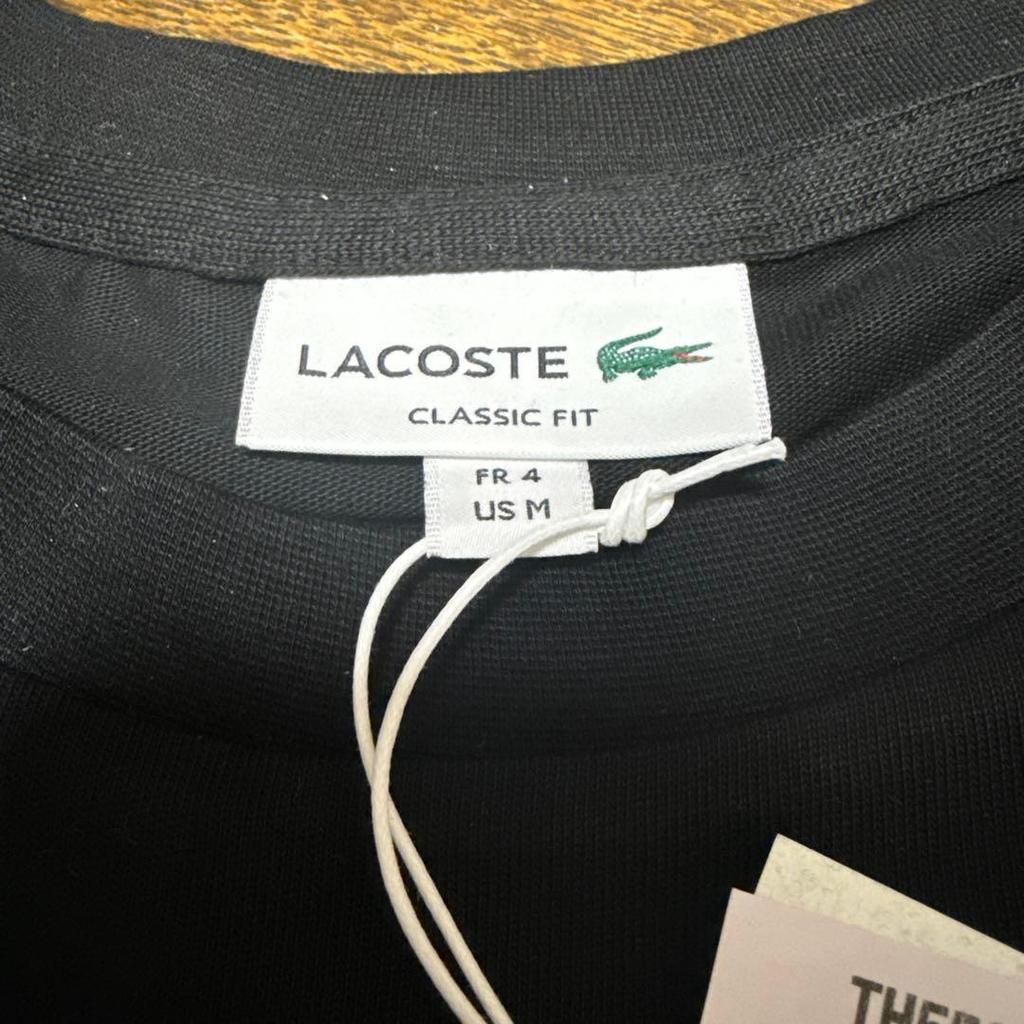 Used LACOSTE TH5582-99 Outline Clock Crew Neck T-Shirt