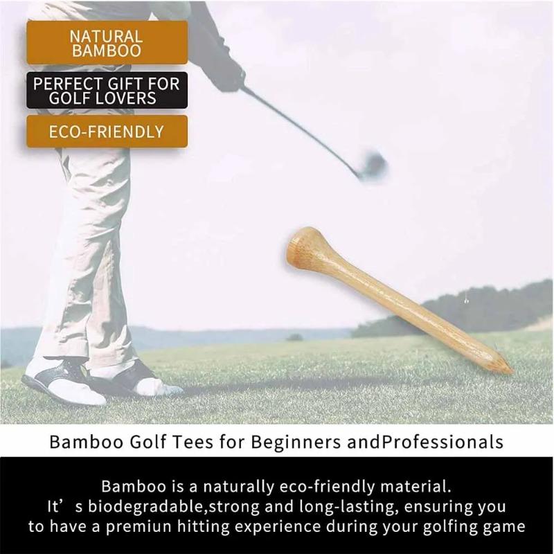 50/100/200Pcs Tees Golf Tees Bamboo Tee Golf Balls Holder 4 Sizes 42mm,54mm,70mm,83mmAvailable Stronger Than Wood Tees Drop Ship