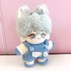 and shoes set for 10cm plush suitable for kpop and T-shirt, overalls, toy, blue, dolls, mascots, accessories. [Used]