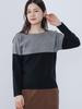 Knit Bicolor Full Needle Knit Pullover CHARCOAL GRAY ONE SIZE [Beams Heart] L/S Women's