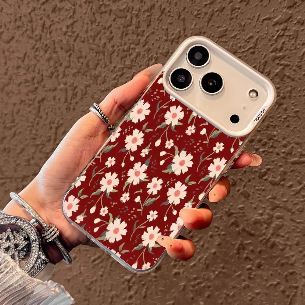 Screen Full of Flowers Phone Case Case for iPhone17 16 15 14 13 12 11 Pro/ Max/Plus Shock-proof Rear Cover Anti-fingerprint