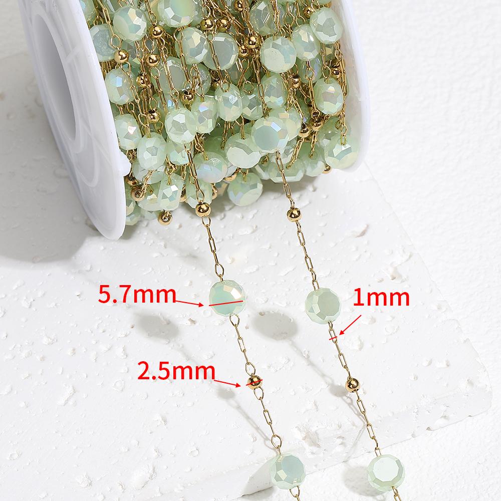 0.5meter 1meter Irregular Stone Beaded Chain Stainless Steel Elegant Necklaces Chains Boho Handmade Bracelets DIY Jewelry Making