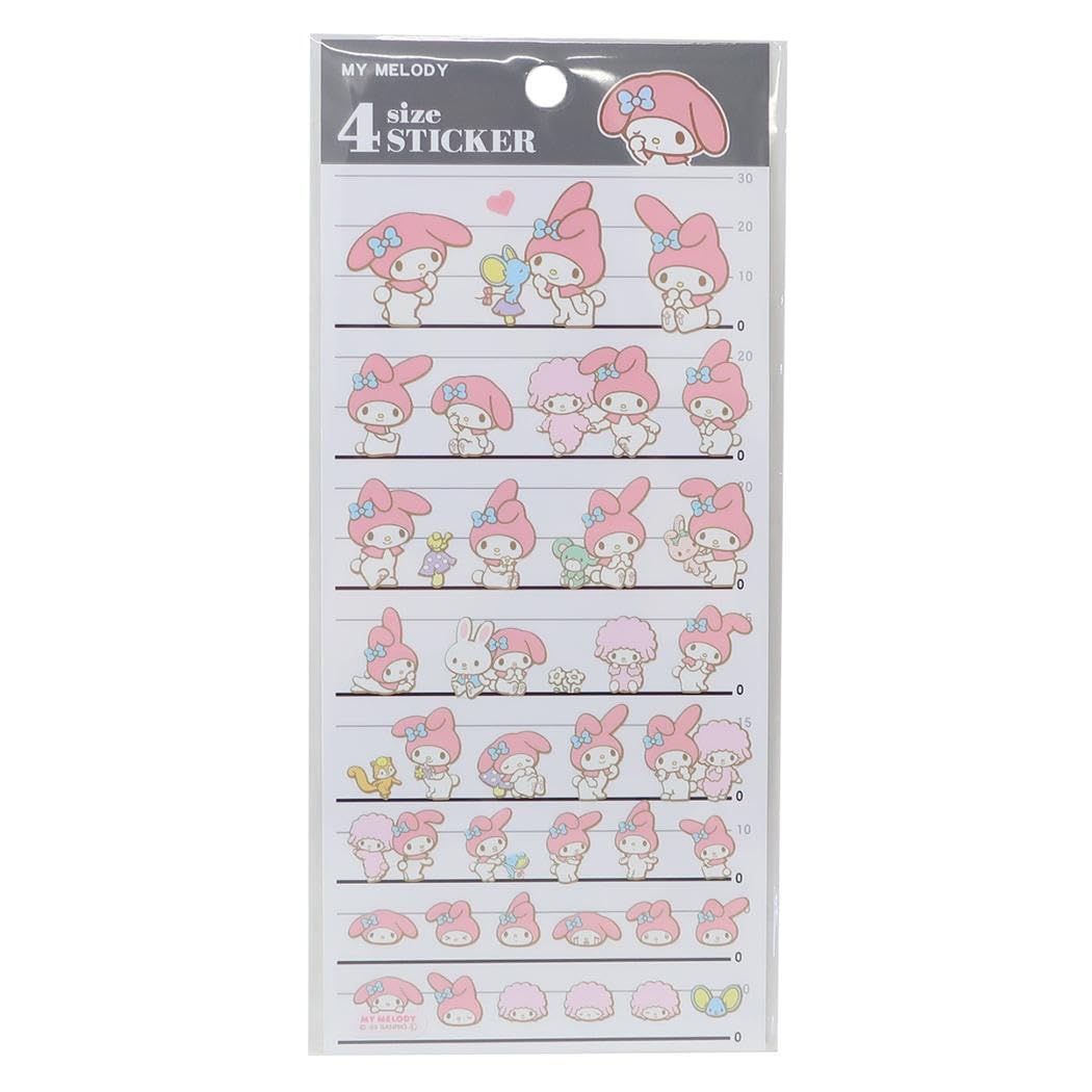 

My Melody 4 Size Stickers 4 SIZE STICKER Sanrio [Sticker Sheet]