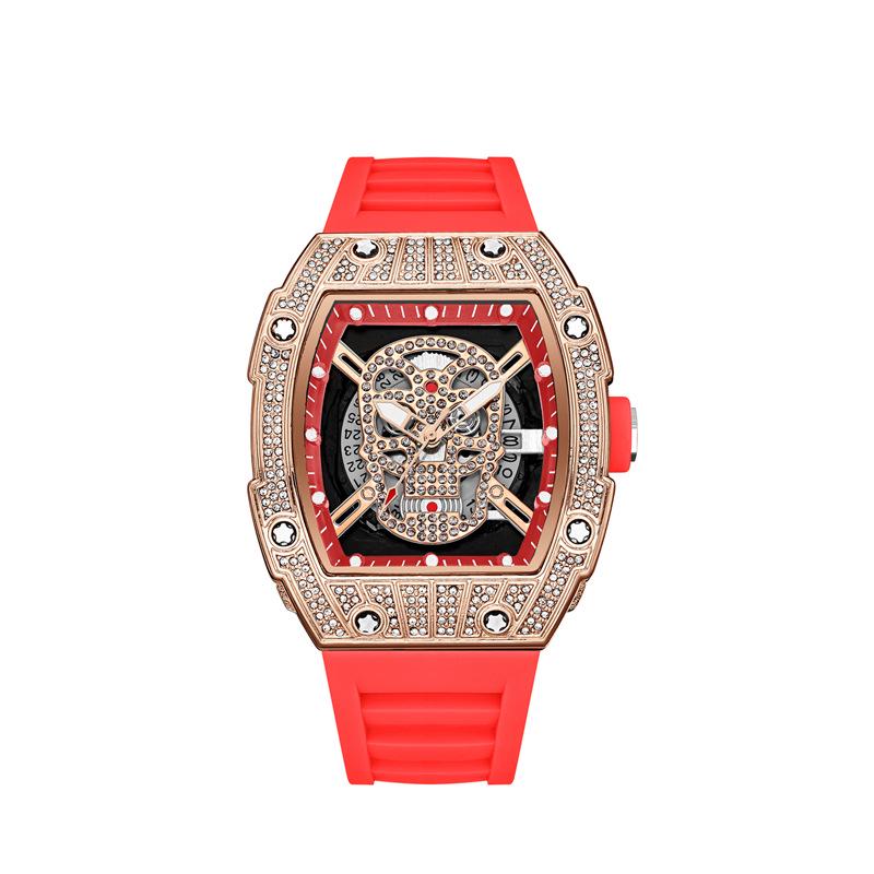Richard Fully Automatic Men's Diamond-Studded Starry Sky Quartz Watch - Fashionable Hollow Design