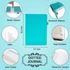 Feela Bullet Journal Synthetic A5 Dot Pen Included Notebook, Leather, Size, Grid, (Blue-Green)