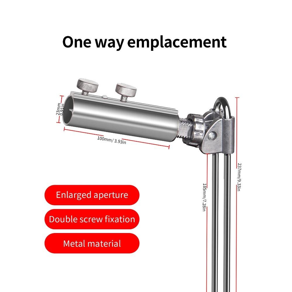 Stainless Steel Fishing Rod Holder 180° Adjustment Fishing Bracket Multifunctional Fishing Supply Ground Insert Holder