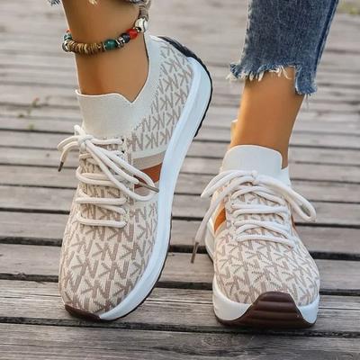 Moda 2025 Mulheres Tênis Plataforma Anabela de Cadarço Respiráveis Sapatos Esportivos Casuais Calçado Feminino Sapatos Vulcanizados Zapatillas