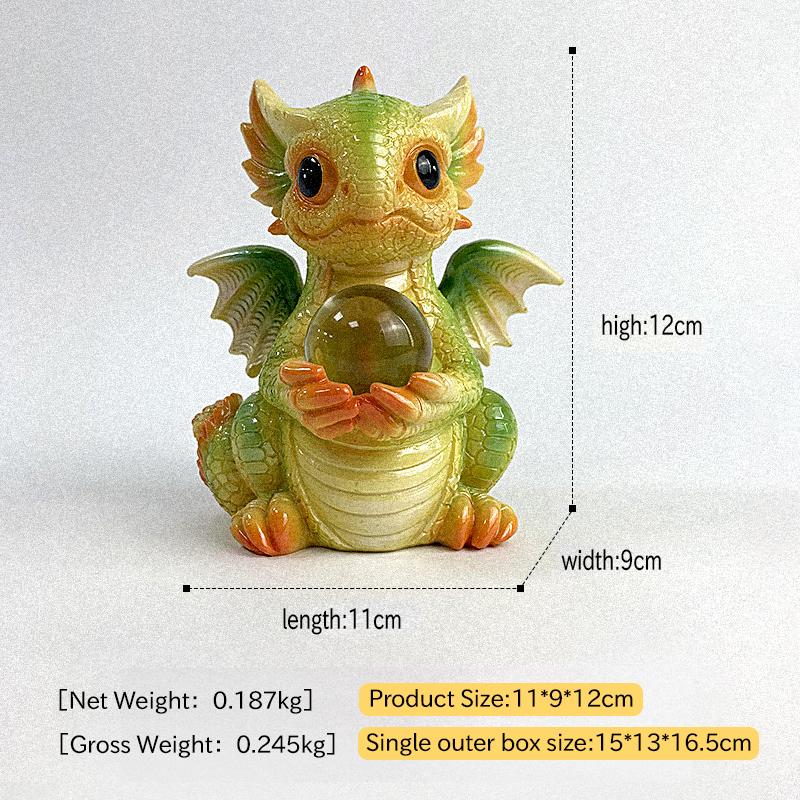 

Милий сяючий дракон смоли статуї фантазії істота орнамент з нічним світлом
