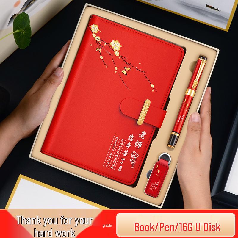 Elegant Notebook Gift Box Set for Female Homeroom Teachers: Graduation & School Anniversary