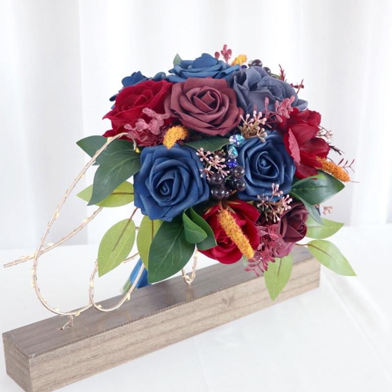 Wedding Bouquets Artificial Flower Arrangement for Ceremony, Anniversary, Photography Props, Wedding Party Centerpieces